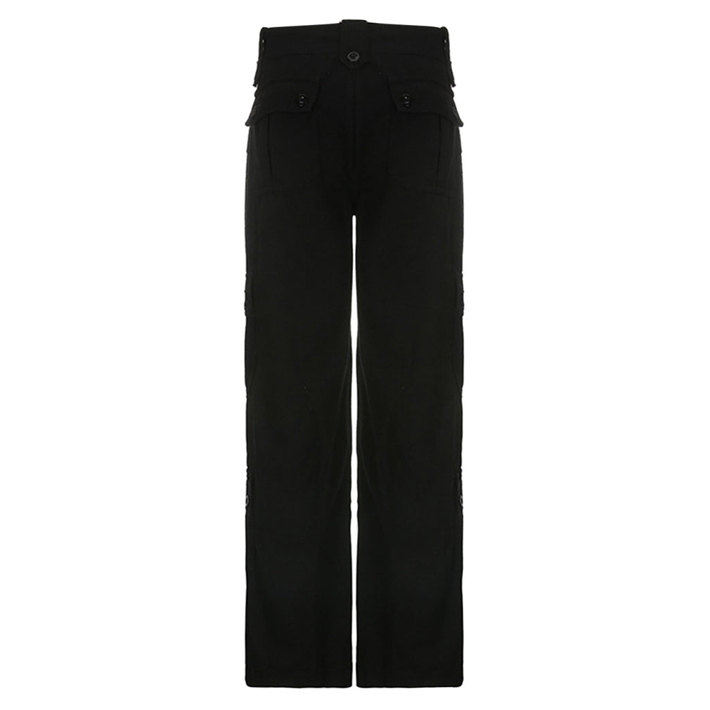 Women'S Jeans Baggy Cargo Pants Streetwear Drawstring Casual Loose Wide Leg Trousers Pantalones Hip Hop Joggers Sweatpants 청바지
