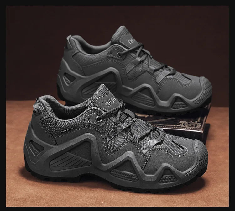 Men Sneakers 2025 Autumn New Outdoor Hiking Shoes Retro Platform Non-slip Casual Sneakers Lace-up Climbing Shoes Sports Shoes