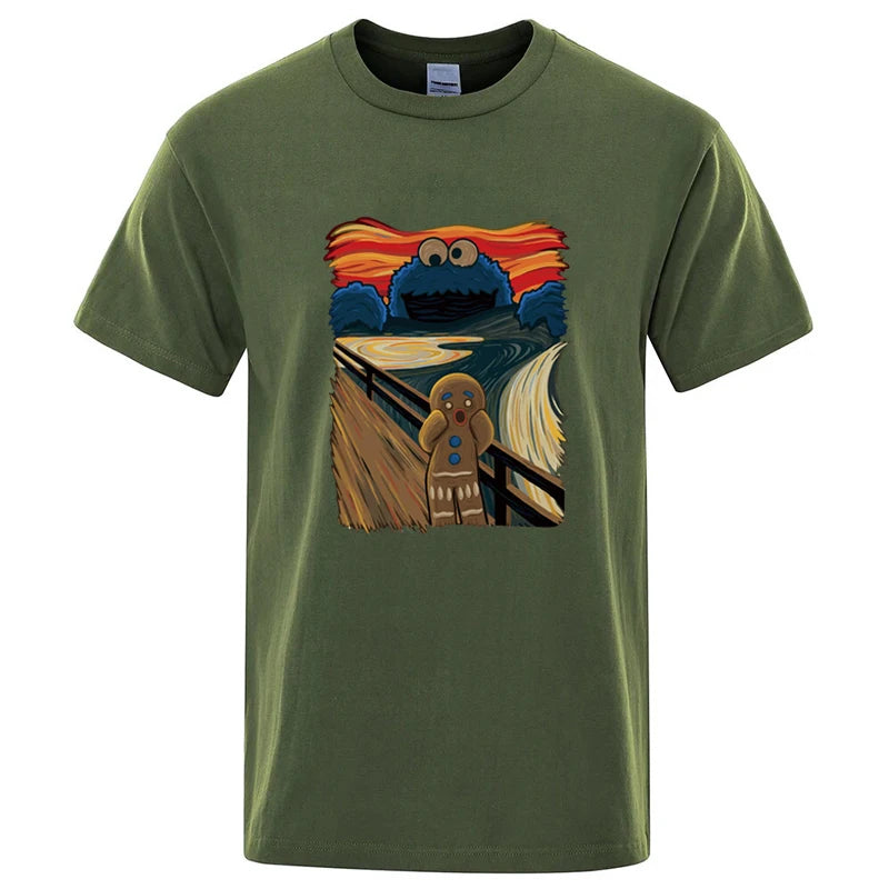 2026NEW  Men's High Quality T-shirt 100% Cotton Short Sleeve Print Casual Loose Men T Shirt O-neck Male T-shirt Male Tees Y2K