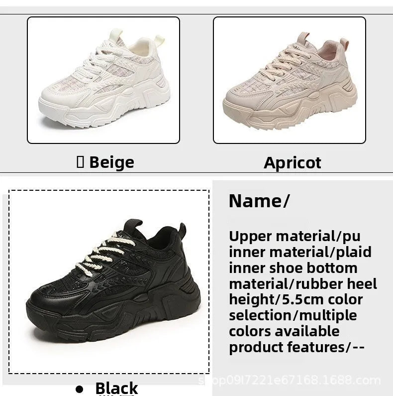 Women Sneakers 20245New Fashion Chunky Sneakers Women Outdoor Tennis Platform Sports Shoes for Women Lightweight Designer Shoes