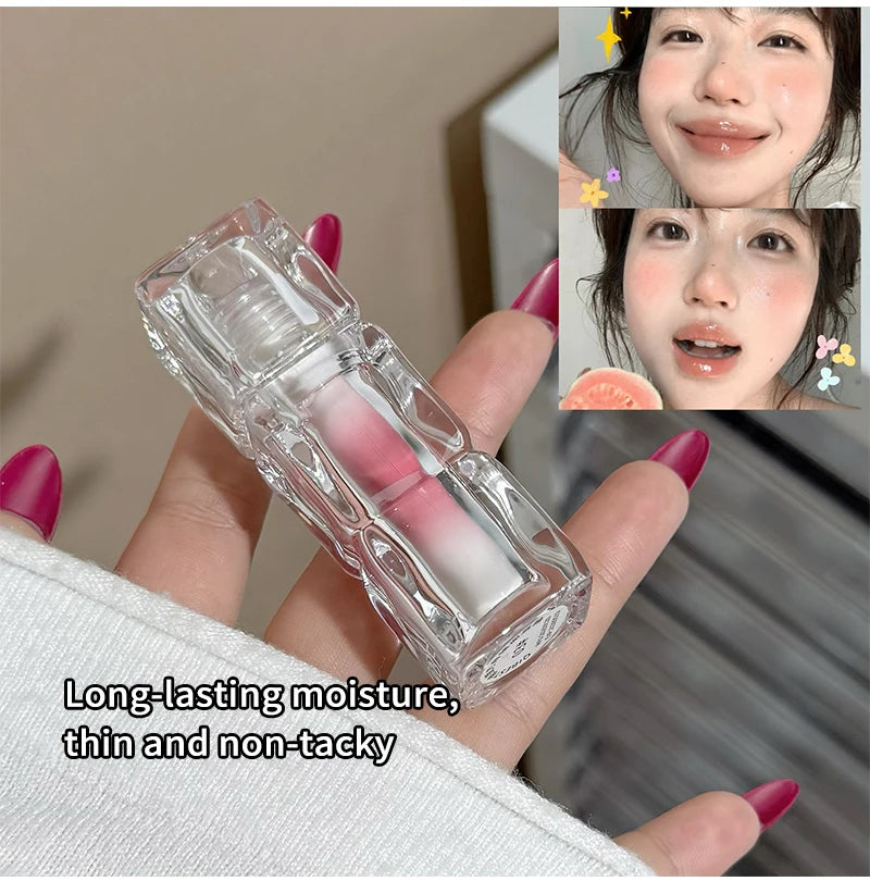 QIBEST Beauty Juice Lip Glaze Gummy Jelly Mirror Water Gloss Lip Glaze Female Affordable Lipstick Lipgloss Tint Korean Cosmetics