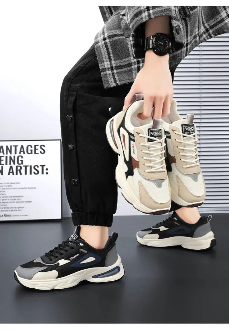 2025 Trendy Sneakers for Men Shoes Summer Outdoor Wear-Resistant Casual Sports Skateboard Shoes Fashion Breathable Shoes