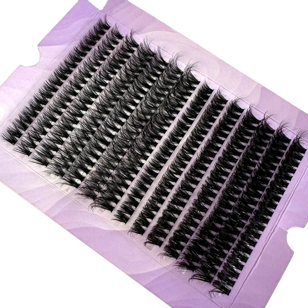 New 14 Rows 5D Fluffy Cluster Lashes 60D+80D/80D+100D Thick Eyelash D/DD Curl 9-16mm Mix Individual Lashes DIY Lash Extensions