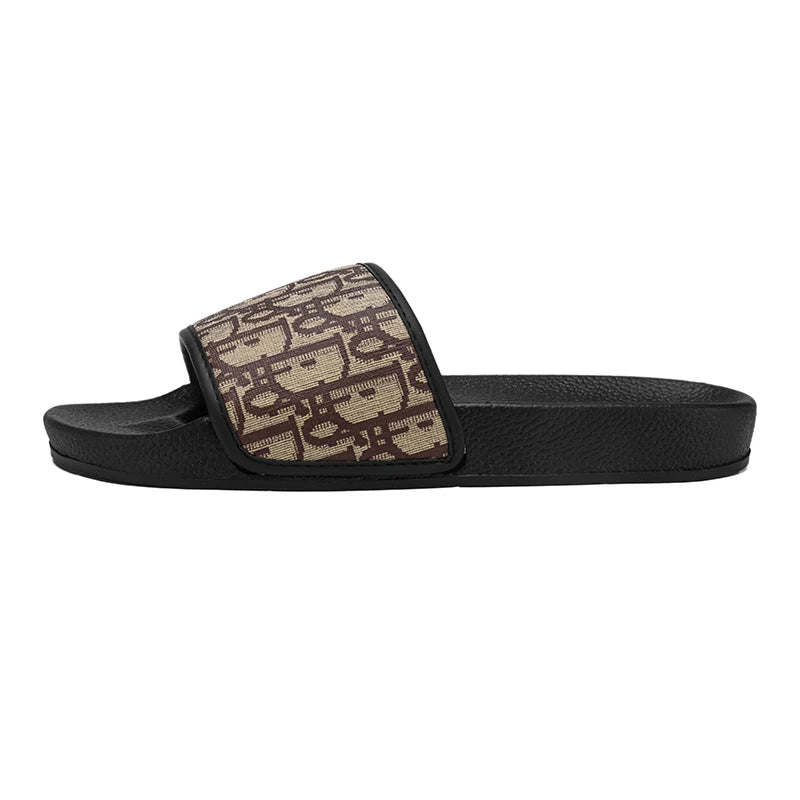 Slipper for Men's Home Slippers Lightweight Summer New Style Flat and Worn Casual Retro Patterned Anti-slip Quick-drying Sandals