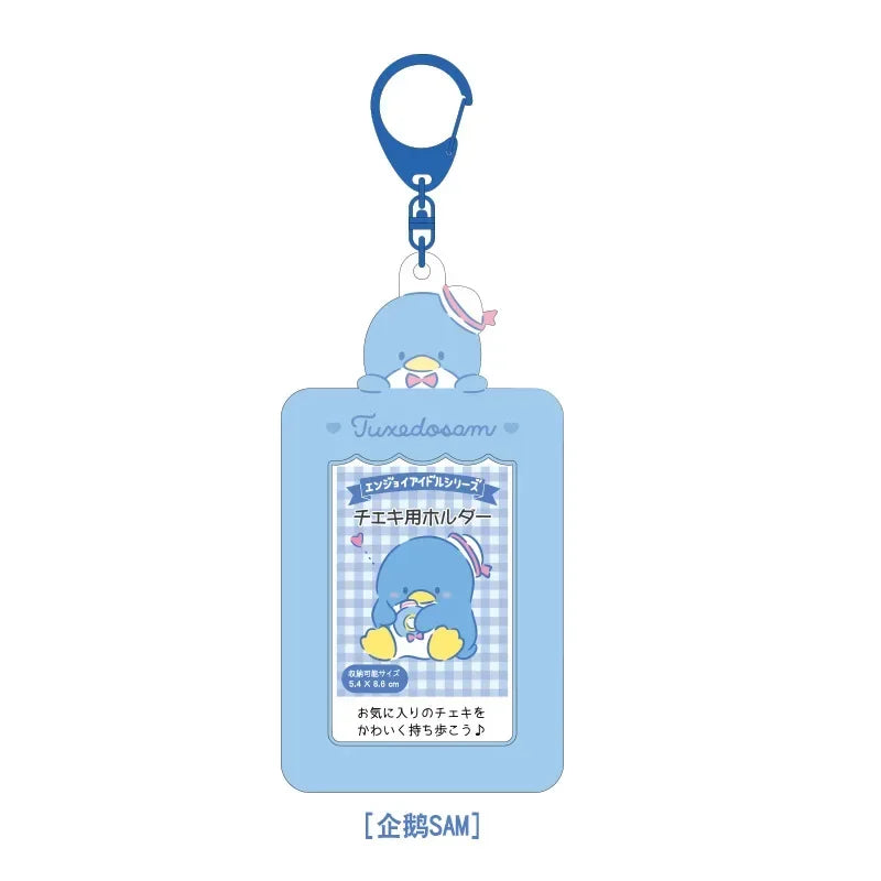 Sanrios ID Card Holder Lanyard Porta Credencial Pochacco Kuromi credit Card Case Cover with Neck Strap for Work Kawaii Accessory