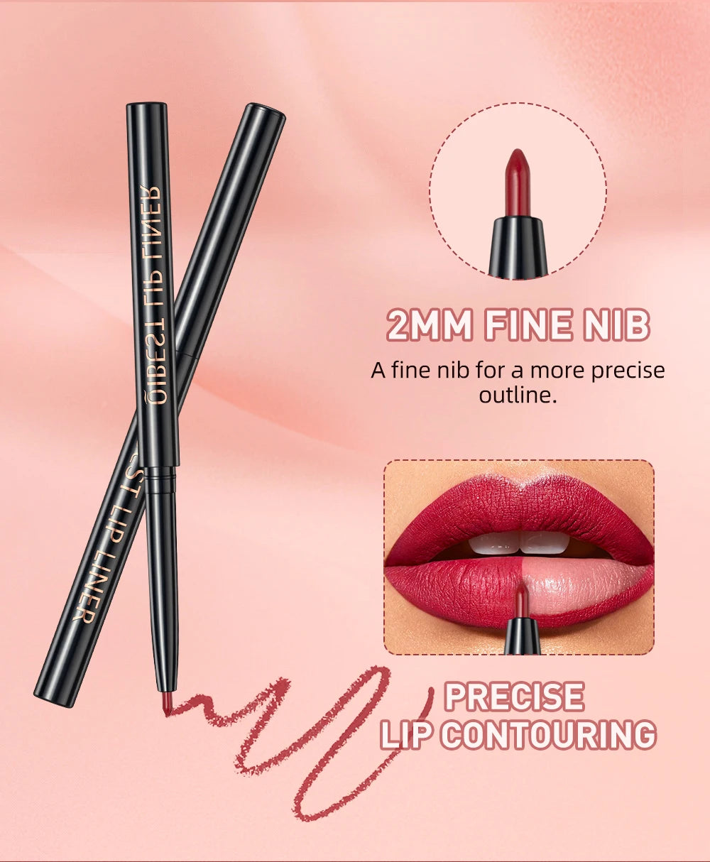 3pcs Lip Makeup Sets Lip Gloss Glaze Tint Long-lasting Matte Liquid Lipstick Waterproof Sweatproof Lip Liner Pencil Contour Kits
