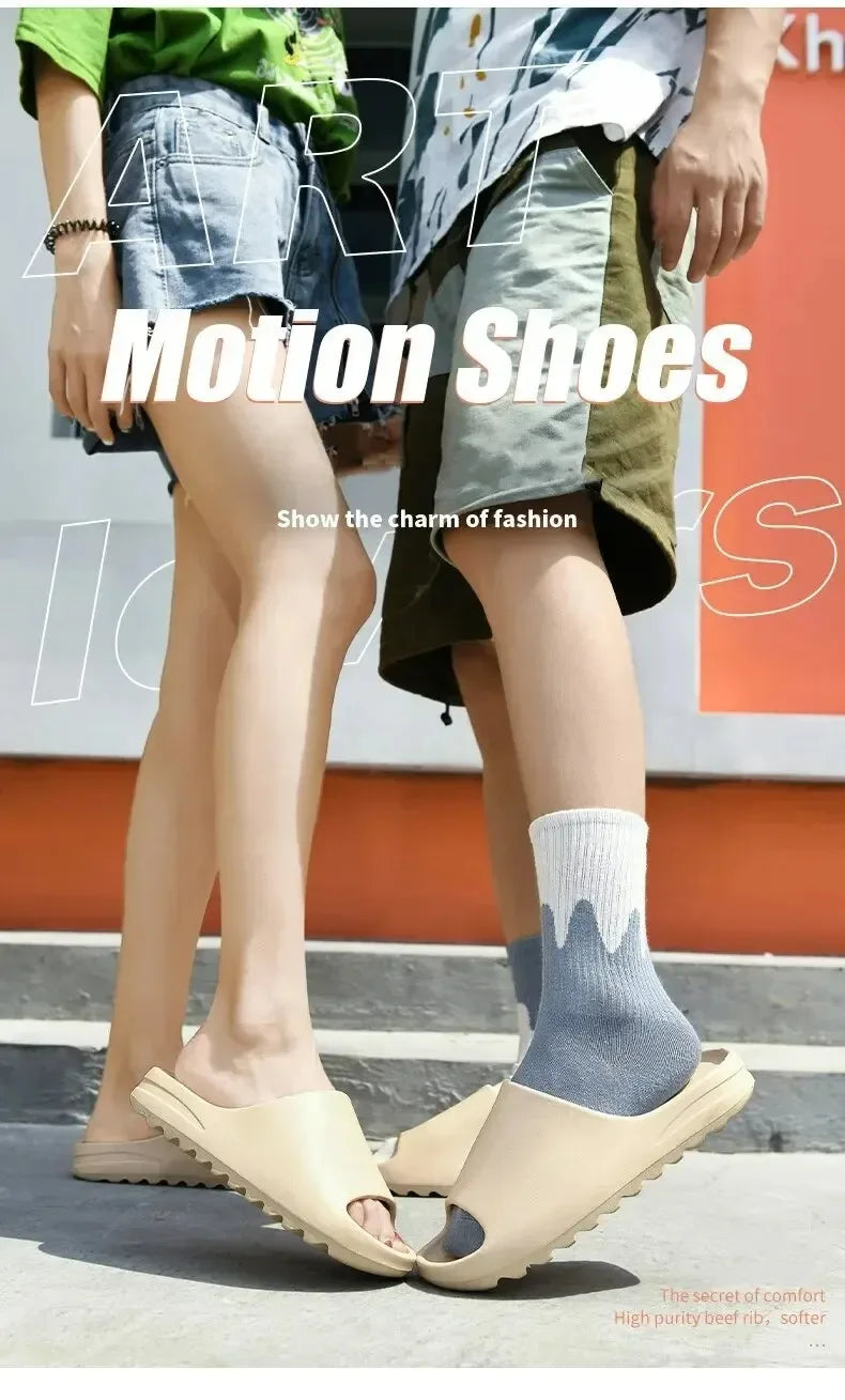 Summer Women Slippers Men Sandals Casual Beach Shoes Soft Bottom Slides Thick Platform EVA Anti-Slip Home Slippers Chaussure