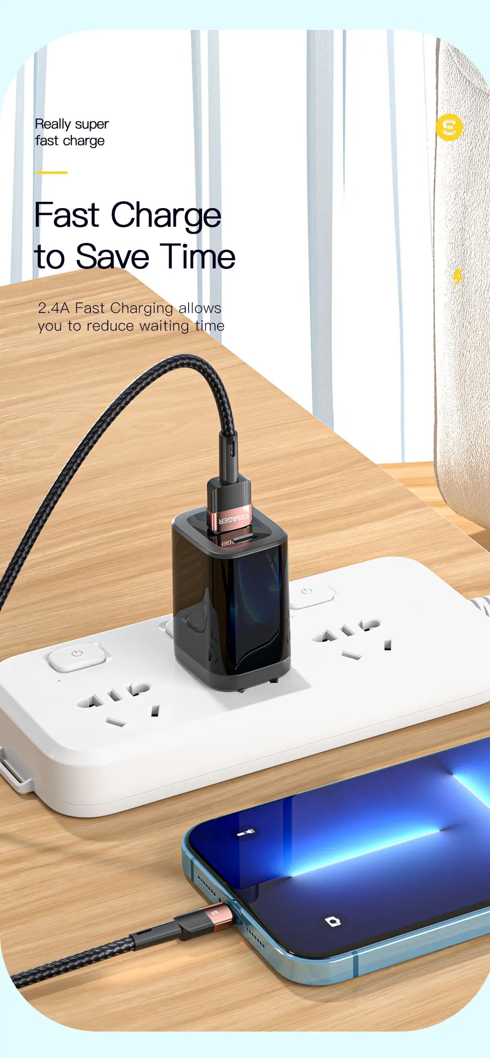 Essager USB Cable For Iphone14 13 12 11 Pro Max Xs Xr X SE 8 7 6 Plus Fast Charging Mobile Phone Data Line For Ipad Charger Wire