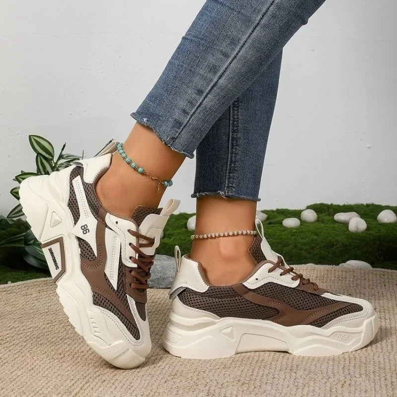 Women's Sneakers 2025 Fashion Breathable Women's Shoes Outdoor Non-slip Designer Shoes for Women Autumn Light Platform Sneakers