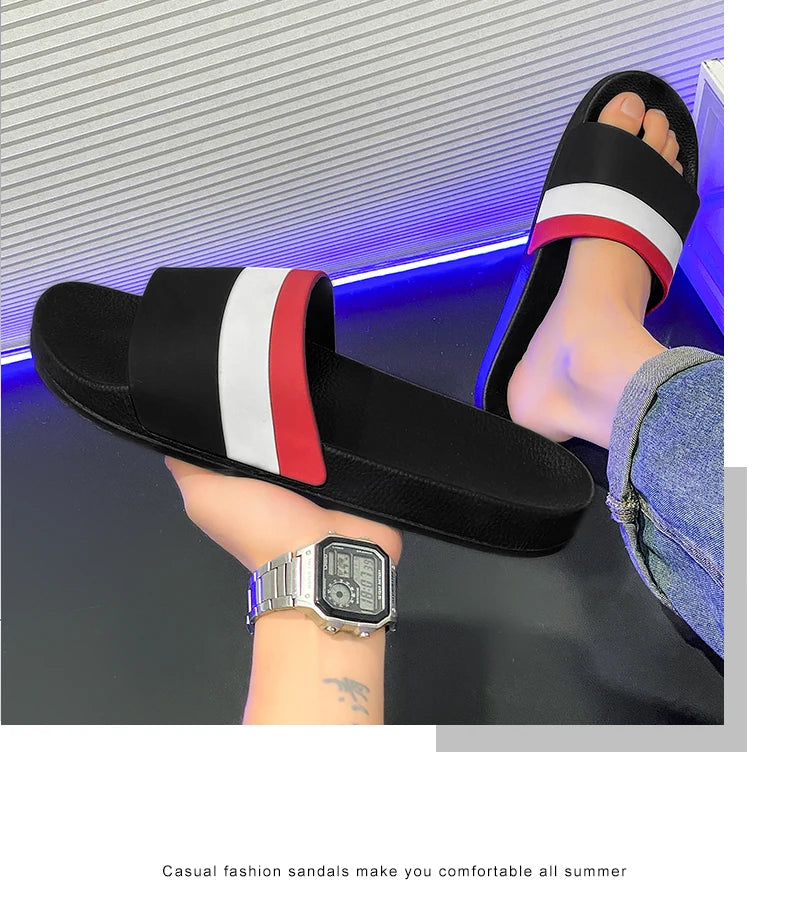 Summer Fashion Men Slippers Comfort Women Sandals Non-slip Indoor Home Bathroom Slides Garden Shoes Outdoor Beach Casual Shoes