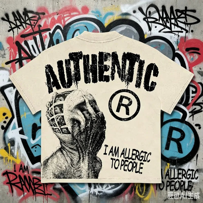 2026 Summer Harajuku Letter Graphic T Shirts Y2k Tops Men Women High Street Oversized T Shirt Pro Choice Streetwear Vintage Tee