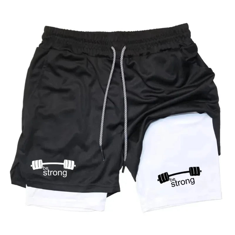 Running Shorts for Men 2-In-1 Fitness Gym Performance New Shorts Summer Casual Quick Dry Workout Compression Jogging Towel Loop