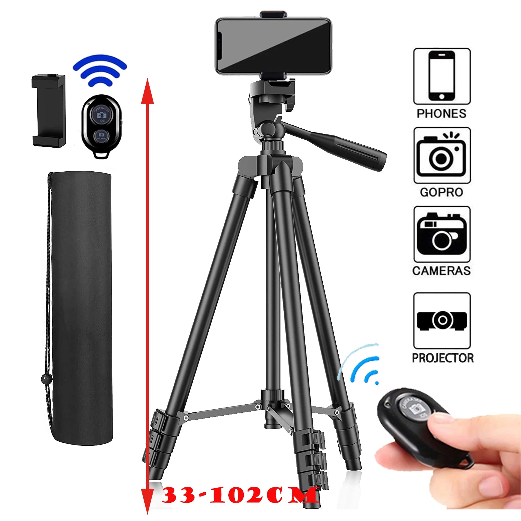 DSLR Tripod Cellphone Tripods For Phone Tripod For Mobile Tripie For Cell Phone Portable Stand Holder Selfie Picture with Gift