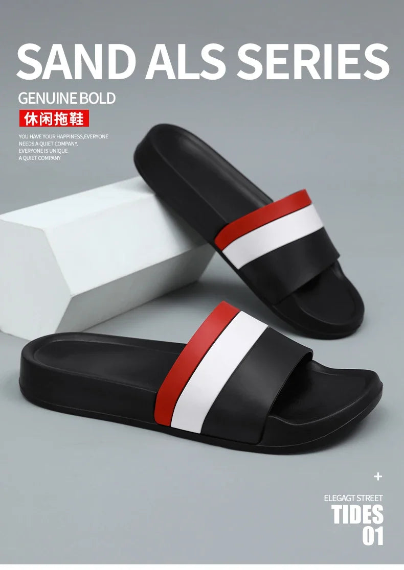 Fashion Brand Summer Slippers Man Indoor Outdoor Slippers Men Comfortable Non-Slip Men Slides Plus Size 40-48 pantuflas hombre