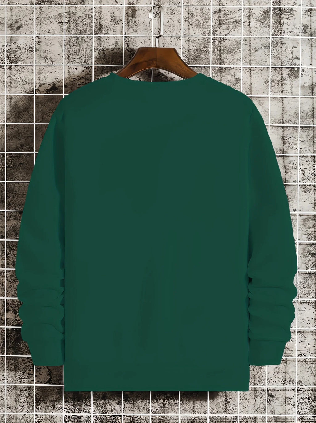 Men's autumn and winter fashionable casual loose New York letter graphic printed long sleeved round neck sweatshirt