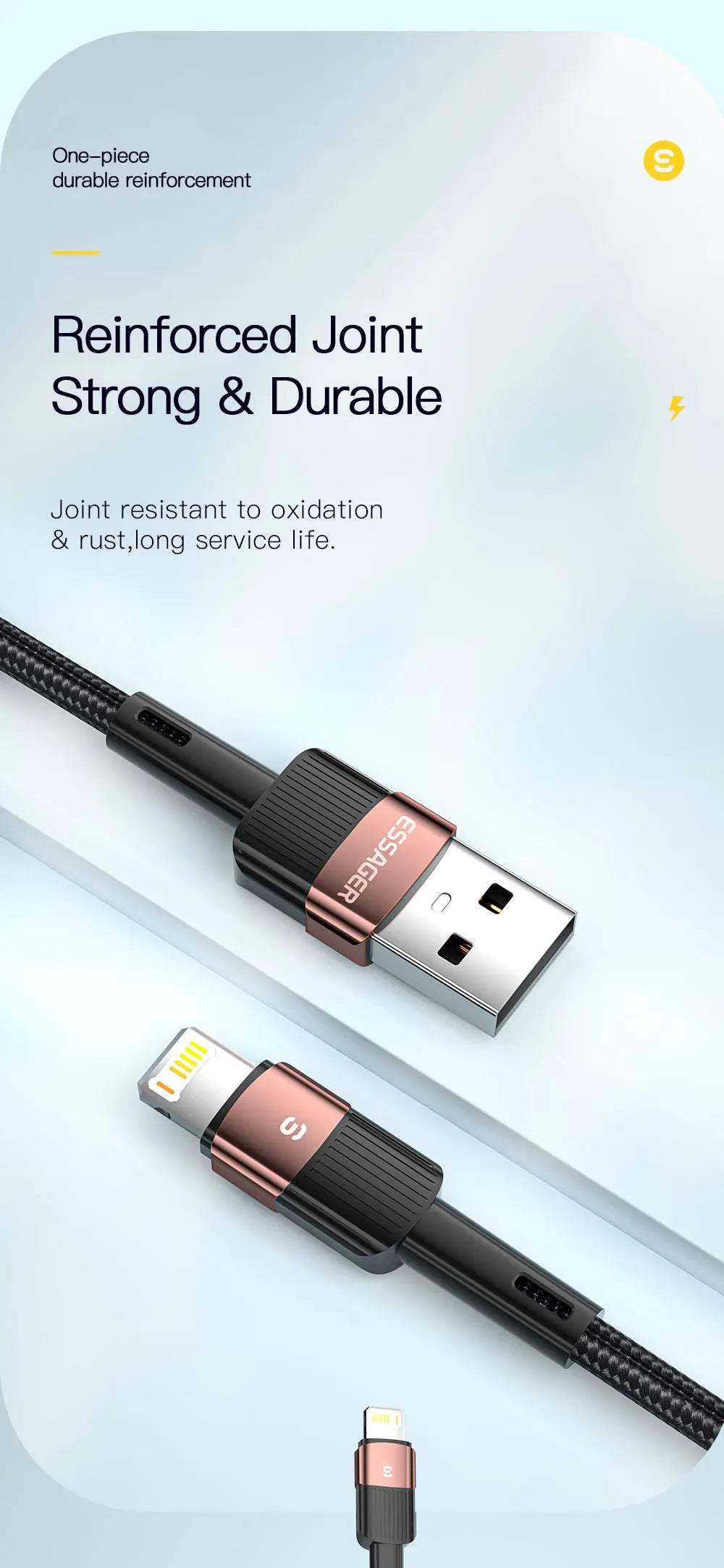 Essager USB Cable For Iphone14 13 12 11 Pro Max Xs Xr X SE 8 7 6 Plus Fast Charging Mobile Phone Data Line For Ipad Charger Wire