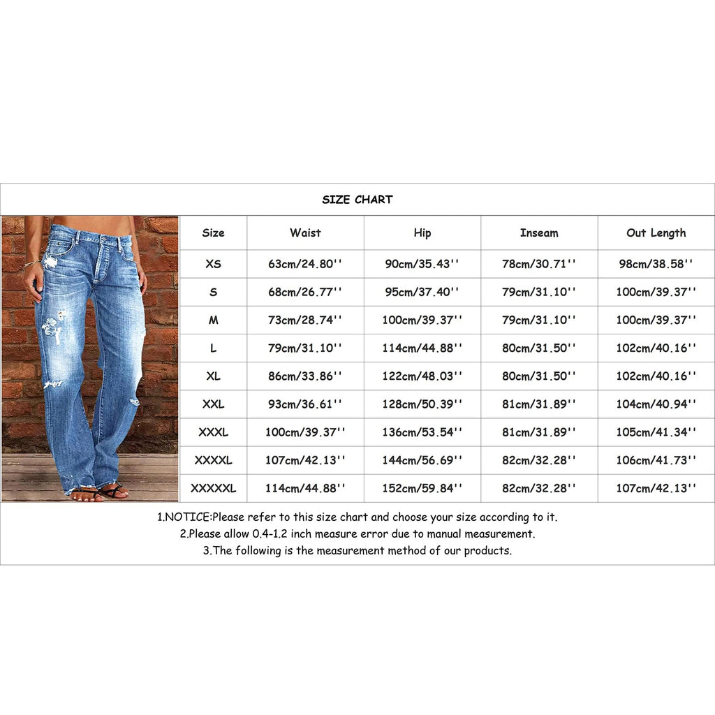 Straight Leg Jeans For Women High Waist Cargo Pants Ripped Hem Low Waisted Jeans High Waisted Stretch Jeans Pantalones De Mujer