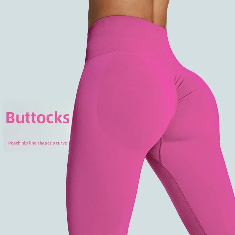 Yoga Leggings Women Seamless Sports Yoga Pants Low Ribbed Band Gym Clothes Fitness Workout Wear Scrunch Bum Tights