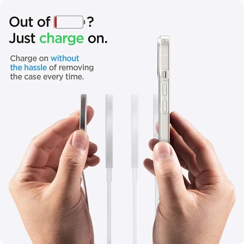 Original Magnetic Transparent Phone Case for Magsafe for iPhone 17 16 15 14 Plus 13 12 11 Pro Max Wireless Charge Back Cover