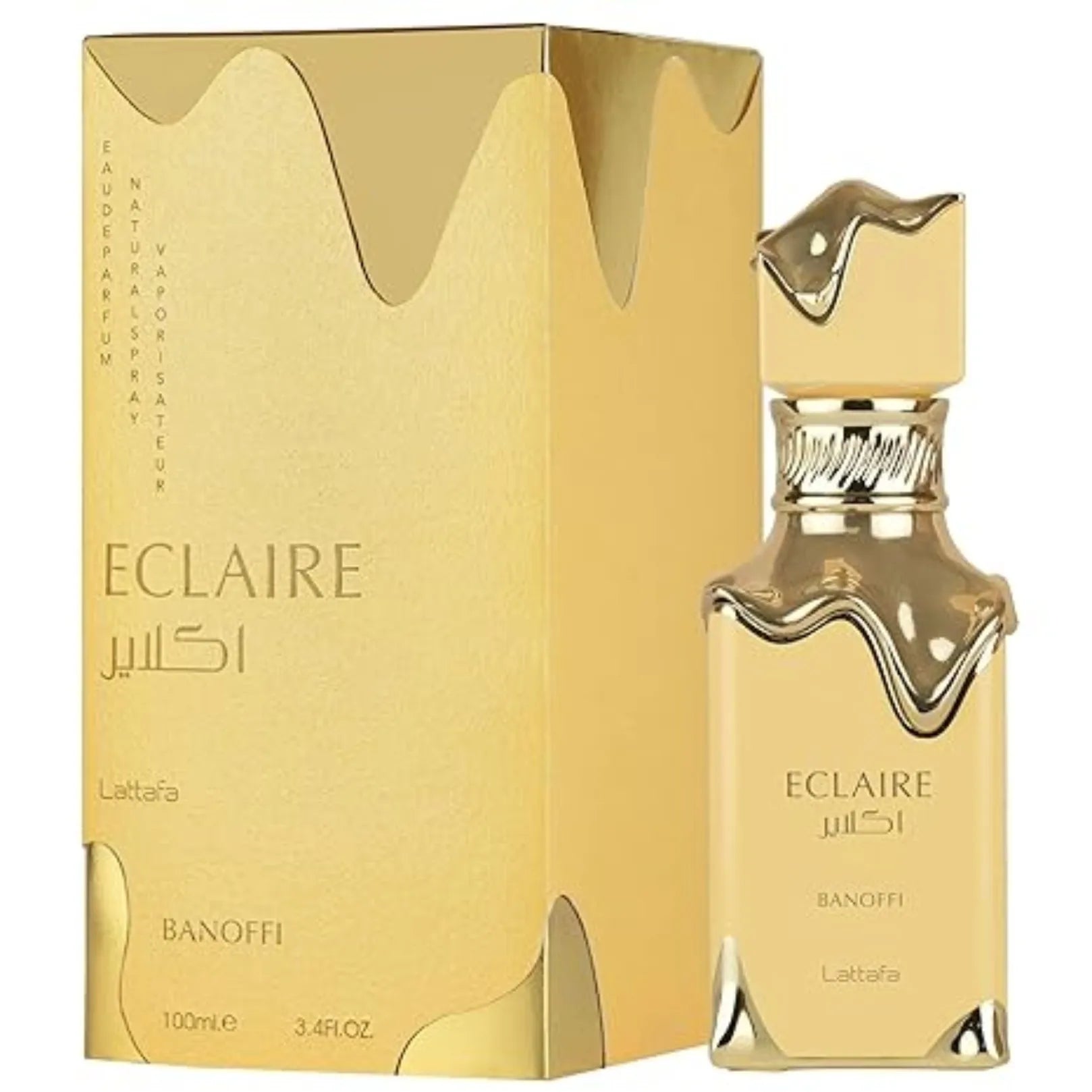Lattafa Eclaire Banoffi – Gourmand, Sweet, Fruity, Musky – Eau de Parfum Spray Long-Lasting Fragrance for Women, 3.4 Ounce