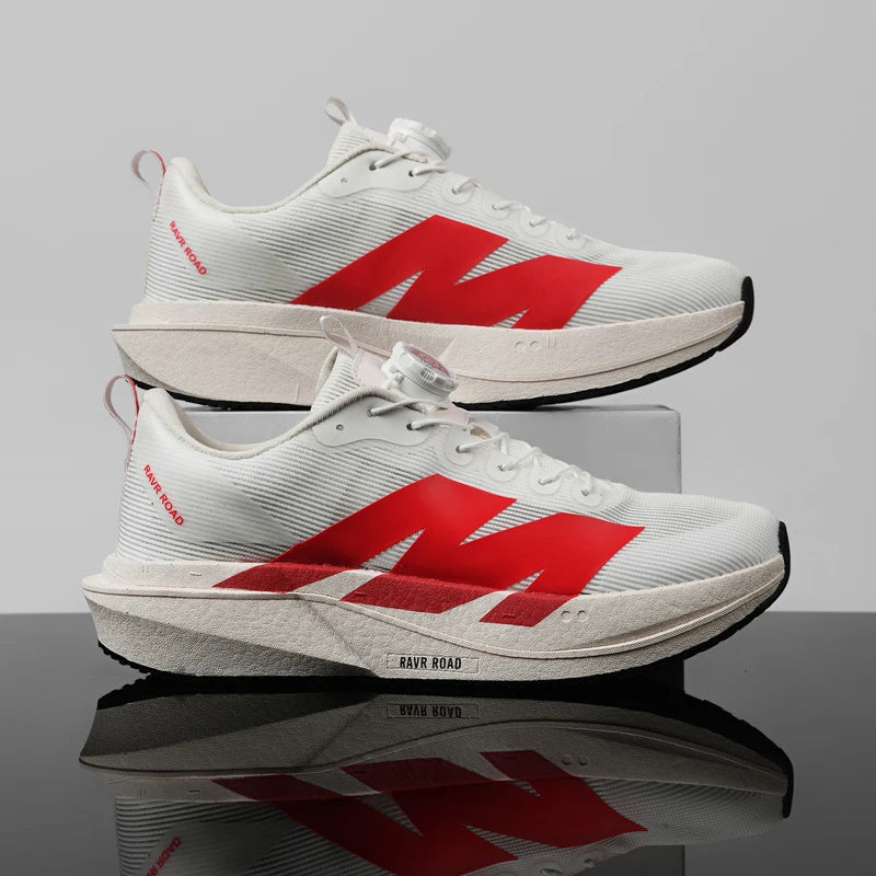Men's Running Shoes Rotating Buckle Jogging Foam Carbon Plate Cushioning Women's Training Shoes Sneakers