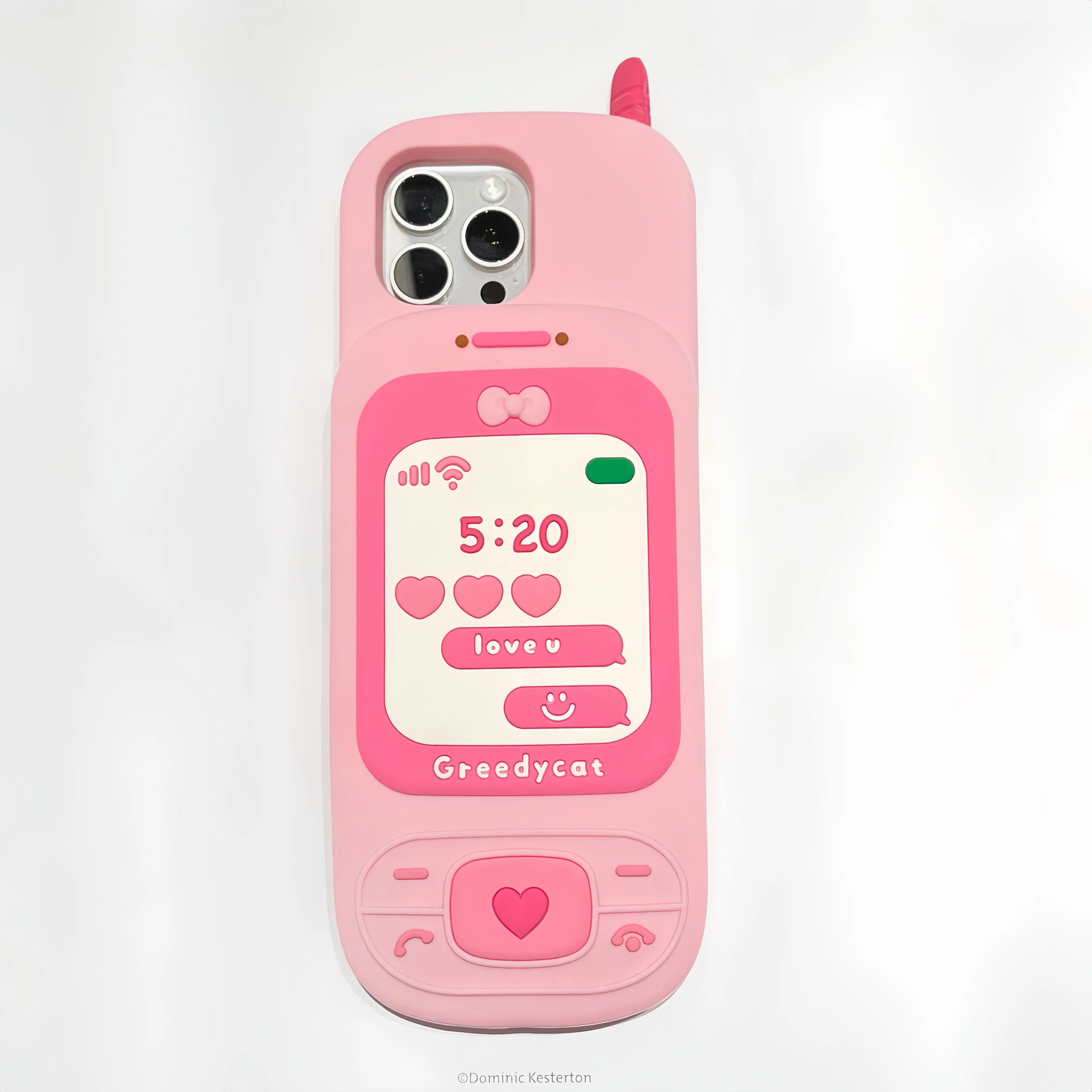 Couple's Fun Accessories Fashionable Pink Push-pull Telephone Design Phone Case For iPhone 13 14 15 16 Pro Max Anti Drop Case