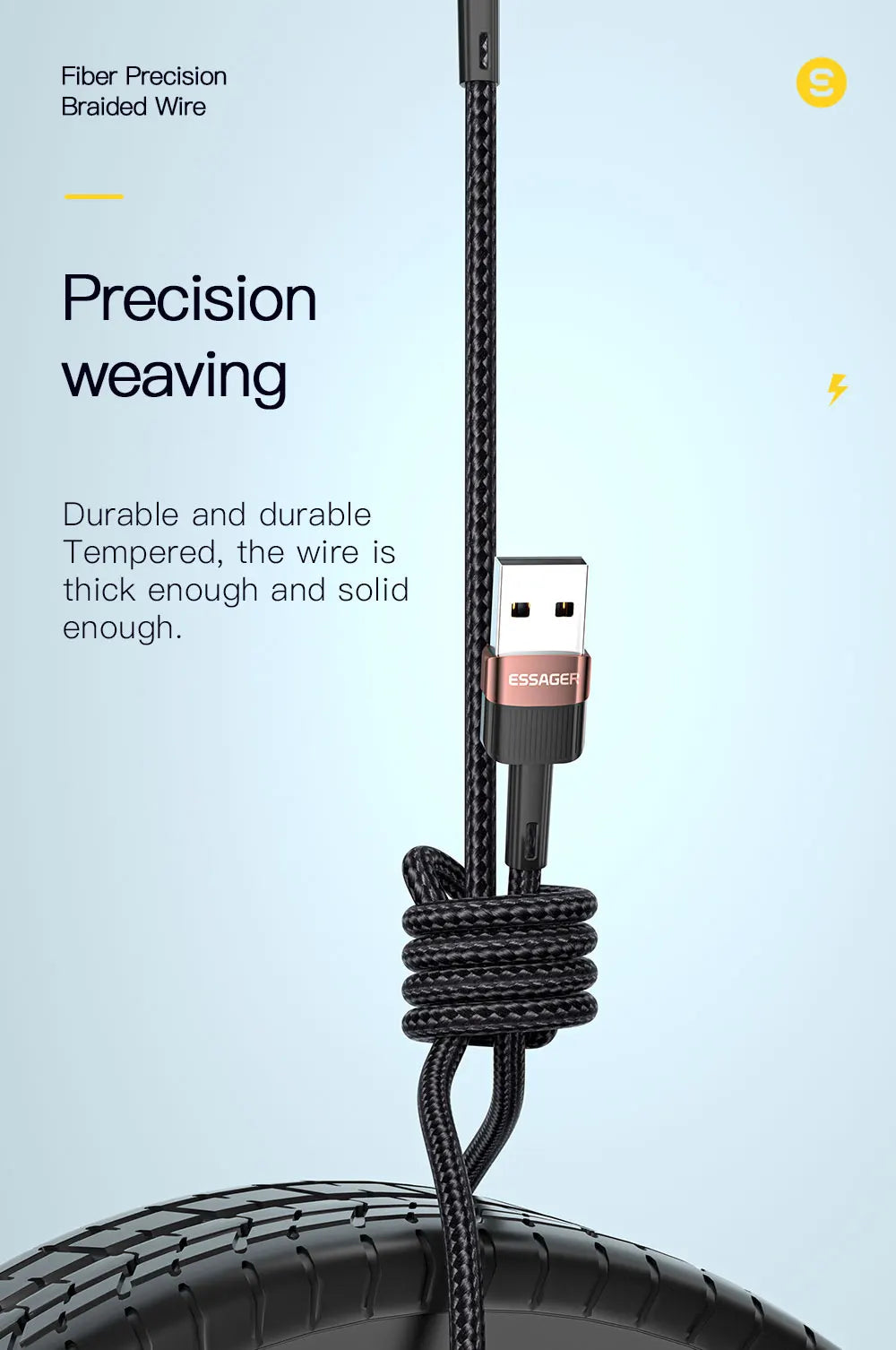 Essager USB Cable For Iphone14 13 12 11 Pro Max Xs Xr X SE 8 7 6 Plus Fast Charging Mobile Phone Data Line For Ipad Charger Wire