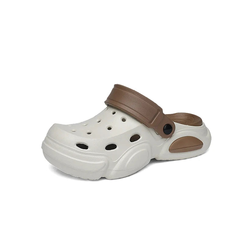 Men's Casual Sandals 2026 Summer Thick-Soled Non-Slip Breathable Closed Toe Beach Slippers Lightweight Comfort Shoes