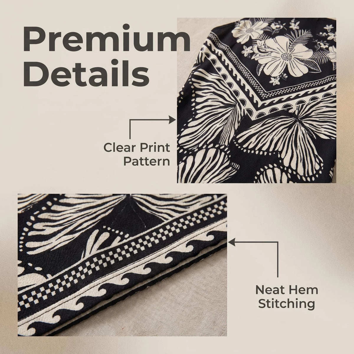 Butterfly Print Pattern, Thin Shoulder Strap, Sleeveless, sexy Dress with Detachable Vest.