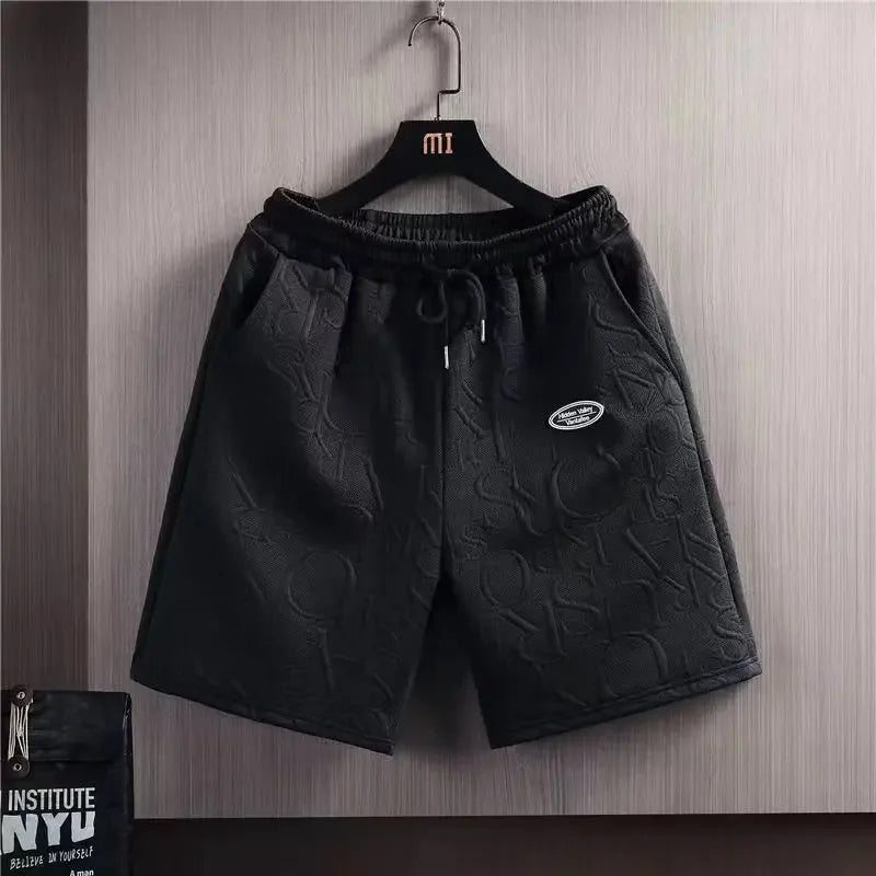 Shorts for Men Summer Running Casual Jogging Sport Short Pants Letter print Solid Color Drawstring Loose Dry Gym beach short man
