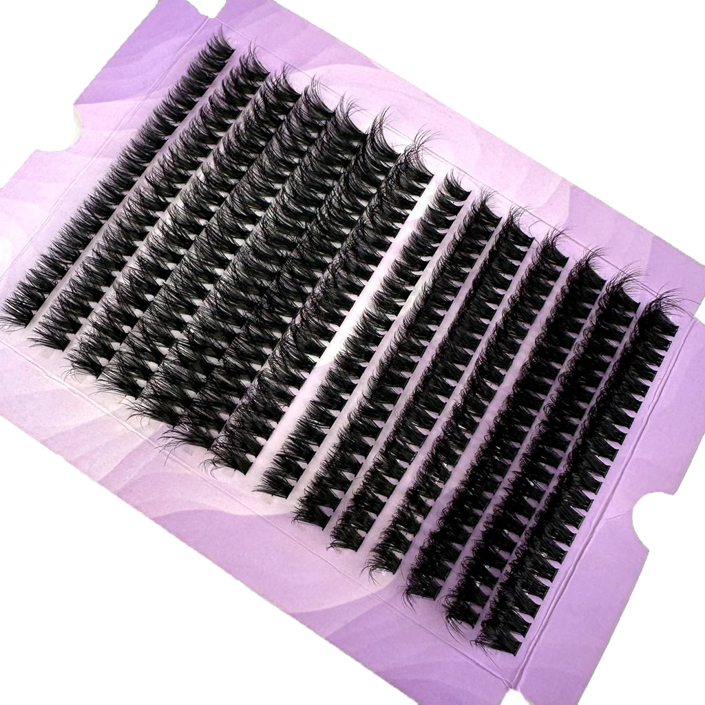 New 14 Rows 5D Fluffy Cluster Lashes 60D+80D/80D+100D Thick Eyelash D/DD Curl 9-16mm Mix Individual Lashes DIY Lash Extensions