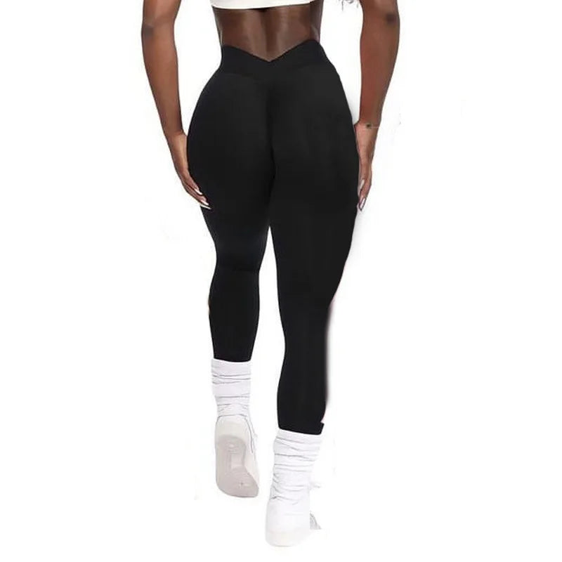 Yoga Leggings Back V Butt Sexy Leggings Women Yoga Pants Fitness Workout Gym Running Legging High Waist Active Wear Tights Pants