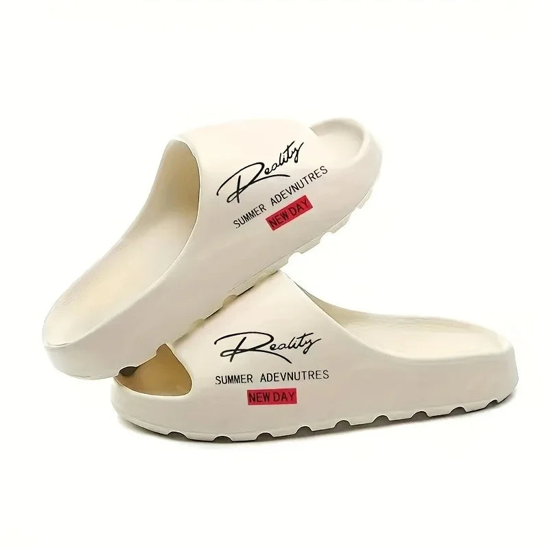 Men's High-End Summer Slippers with a Soft, Comfortable Feel, Couple's Style, Trendy Indoor and Outdoor Casual Fashion Slippers