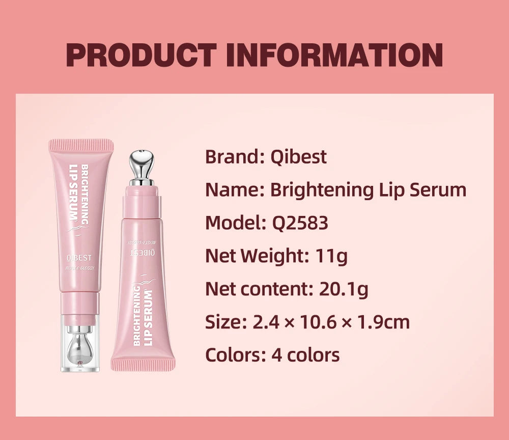 QIBEST Mirror Pearl Lipgloss Long Lasting Moisturizing Lipstick Shine Glitter Lip Glaze Non Stick Cup Jelly Pout Lip Tint Makeup