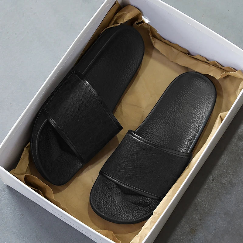 Slipper for Men's Home Slippers Lightweight Summer New Style Flat and Worn Casual Retro Patterned Anti-slip Quick-drying Sandals