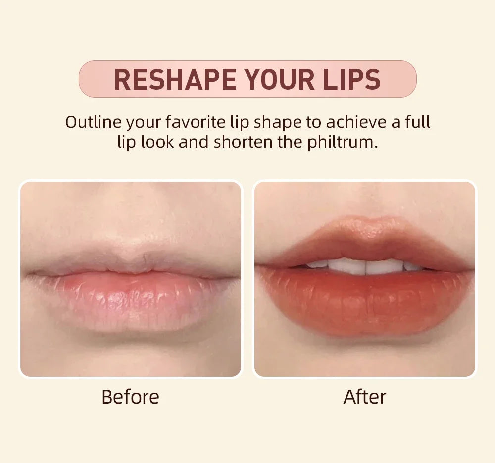 2pcs Lipstick Lipliner Pen Set Matte Velvet Lip Liner Pencil Contour Makeup Sexy Red Lip Stick Long Lasting Cosmetics
