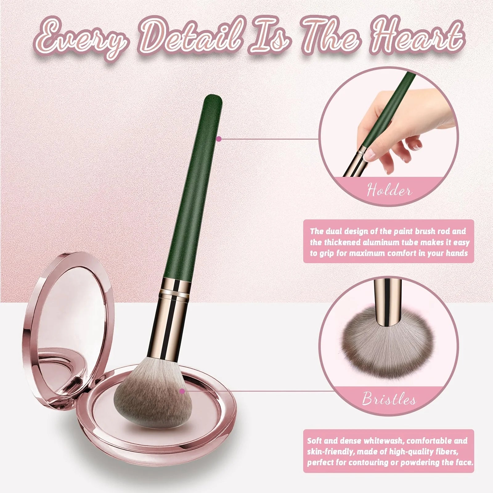 14pcs Soft Makeup Brush Set, Foundation Brush Loose Powder Eyeshadow Brushes, Complete Makeup Tool Set for Beginners And Profess