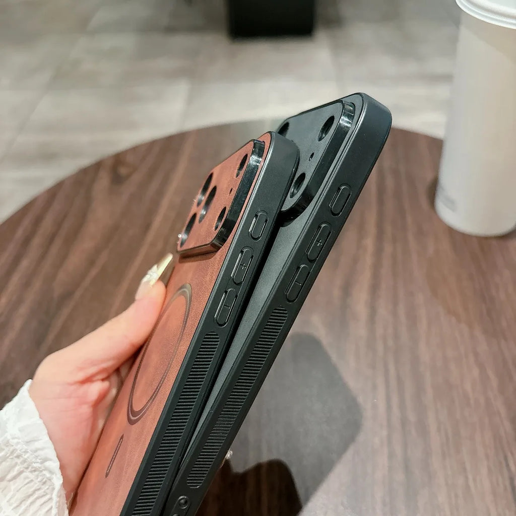 Magnetic Leather Case for iPhone 17 Pro Max 17 Air 17Pro Cover Magnet for Mag-safe Anti-knock All-round Camera Protector Shell