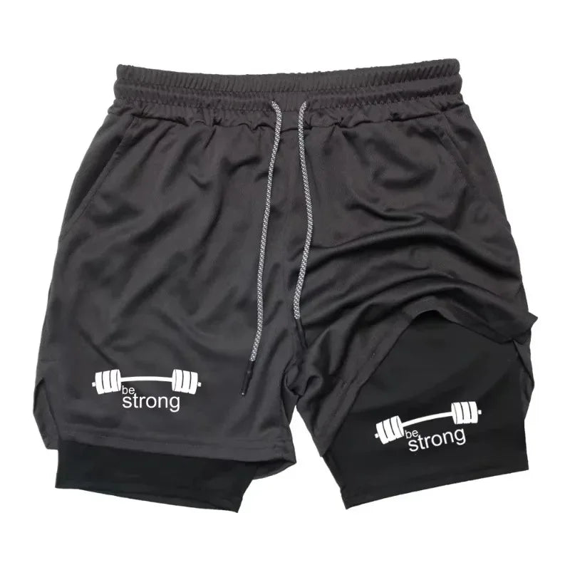 Running Shorts for Men 2-In-1 Fitness Gym Performance New Shorts Summer Casual Quick Dry Workout Compression Jogging Towel Loop