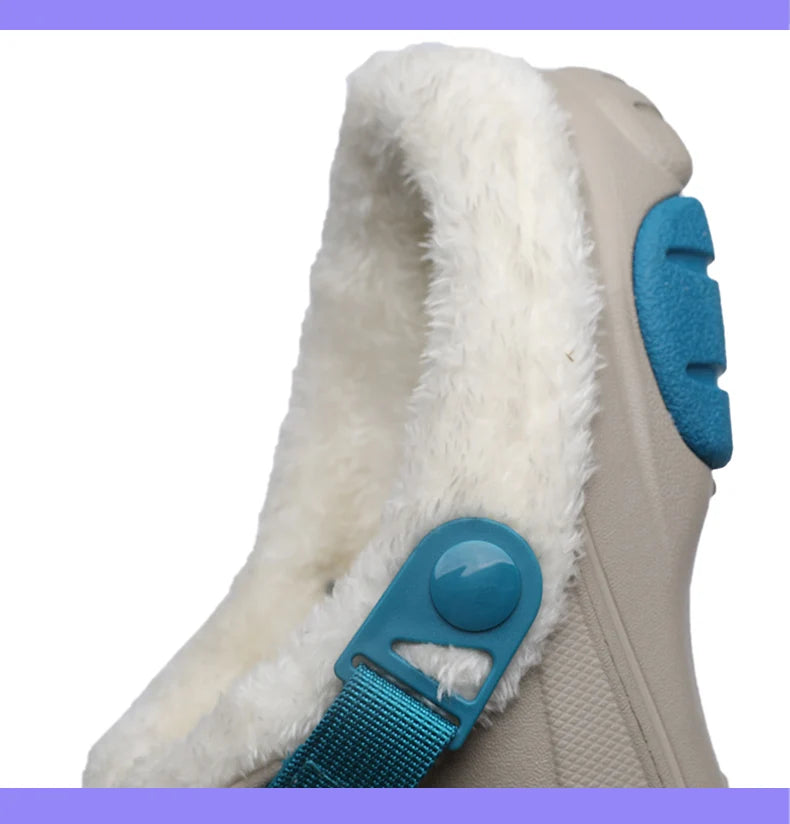 Men Slippers Slippers for Men Waterproof Soft and Comfortable Warm Add Velvet Couple Women Home Shoes Non-Slip Wear-resistant