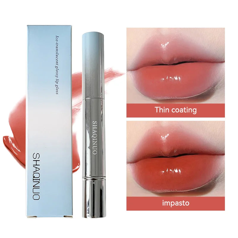 Mirror Watery Essence Lip Gloss Long-Lasting Non-Sticky Plumping Liquid Lipstick Jelly Lip Glaze Makeup Moisturizing Lips Tint