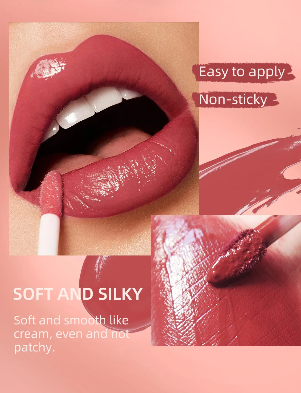 3pcs Lip Makeup Sets Lip Gloss Glaze Tint Long-lasting Matte Liquid Lipstick Waterproof Sweatproof Lip Liner Pencil Contour Kits