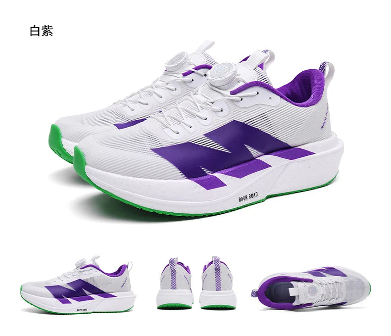 Men's Running Shoes Rotating Buckle Jogging Foam Carbon Plate Cushioning Women's Training Shoes Sneakers