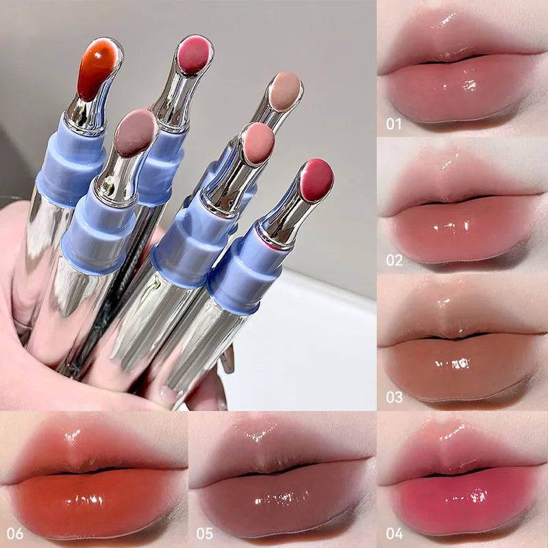 Mirror Watery Essence Lip Gloss Long-Lasting Non-Sticky Plumping Liquid Lipstick Jelly Lip Glaze Makeup Moisturizing Lips Tint