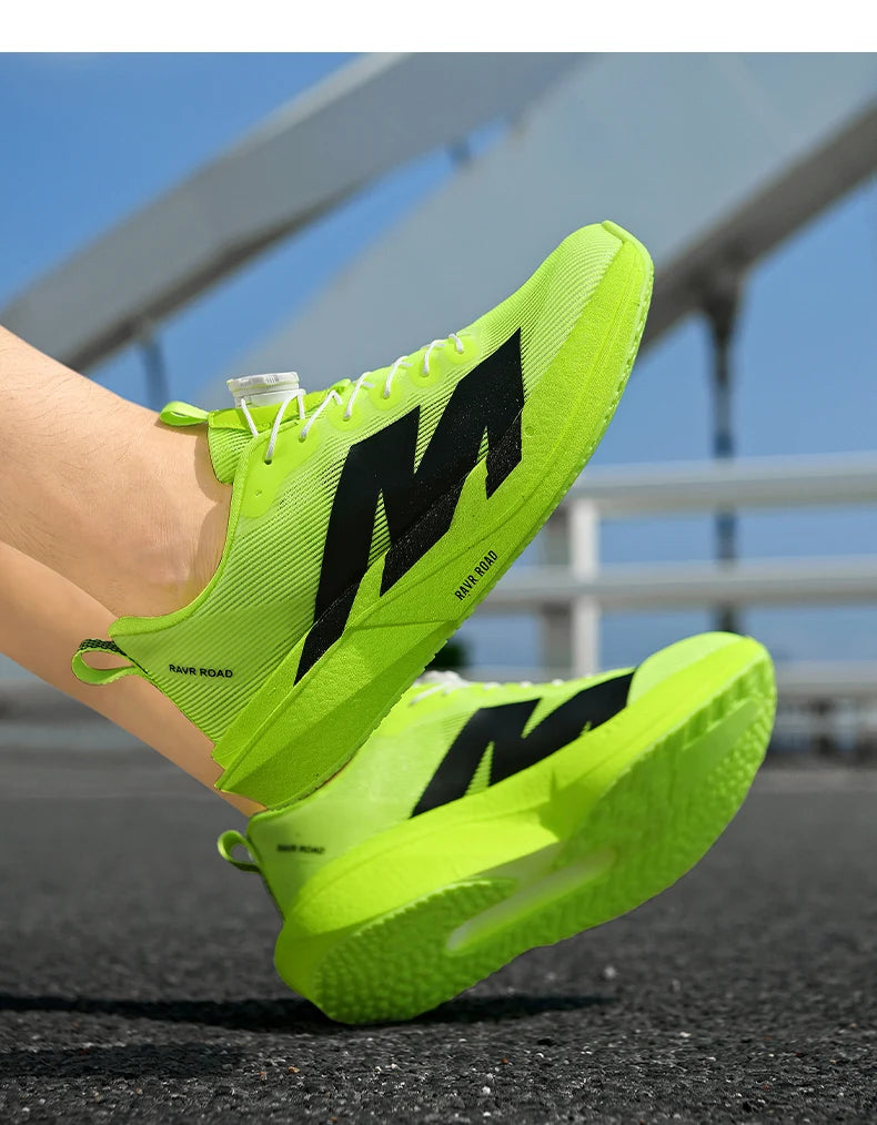 Men's Running Shoes Rotating Buckle Jogging Foam Carbon Plate Cushioning Women's Training Shoes Sneakers