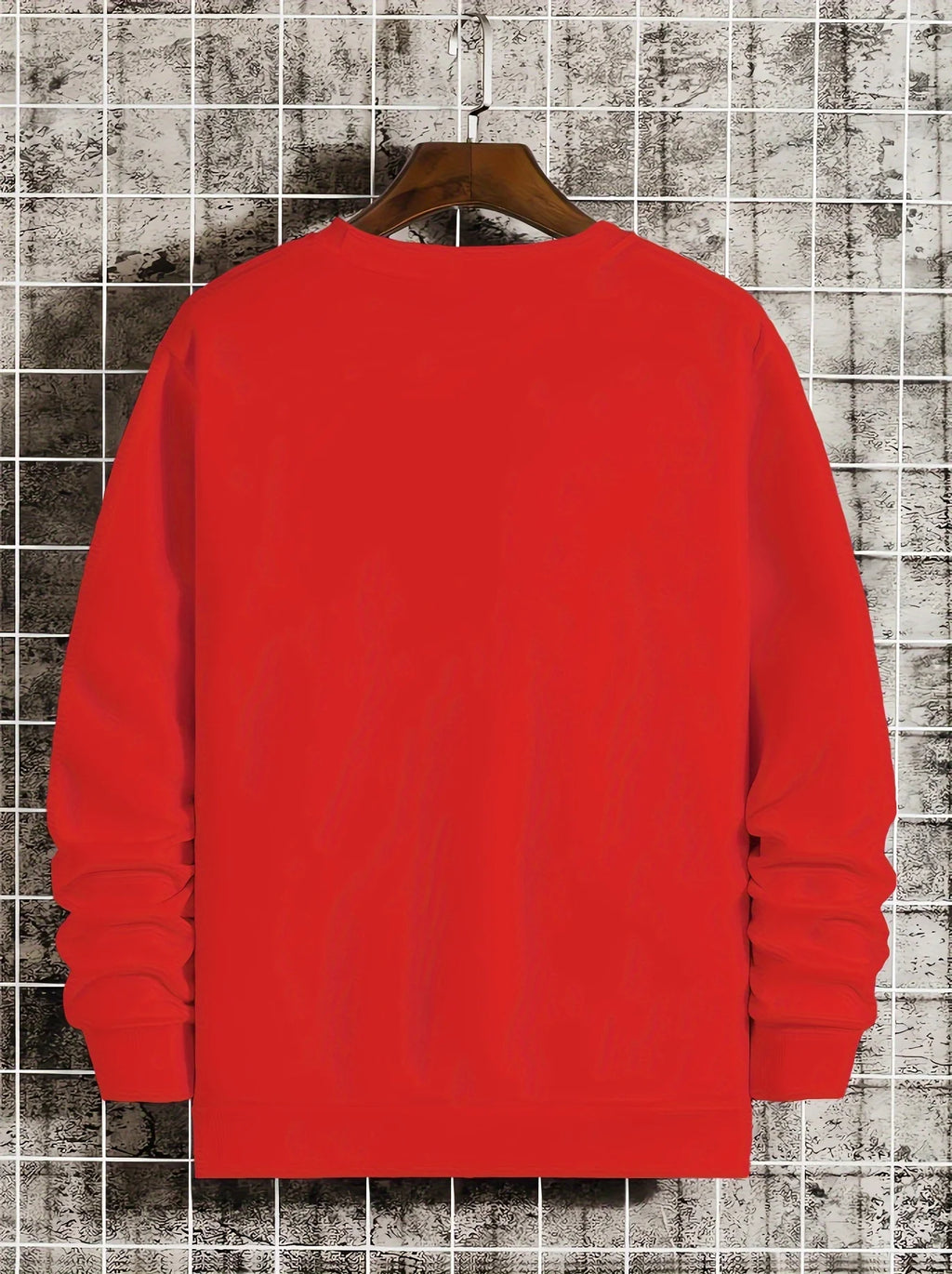 Men's autumn and winter fashionable casual loose New York letter graphic printed long sleeved round neck sweatshirt