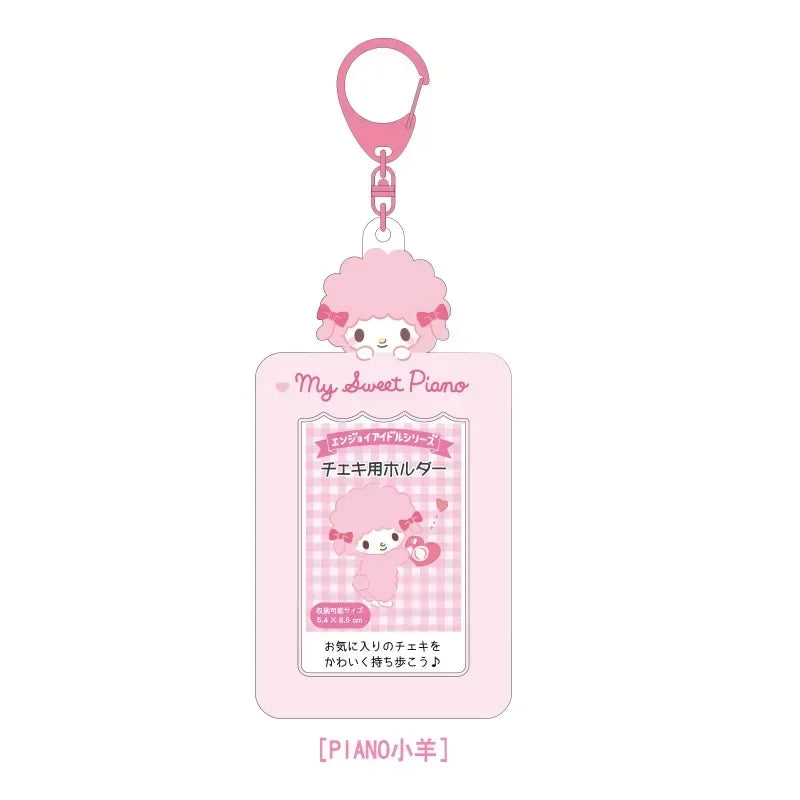 Sanrios ID Card Holder Lanyard Porta Credencial Pochacco Kuromi credit Card Case Cover with Neck Strap for Work Kawaii Accessory