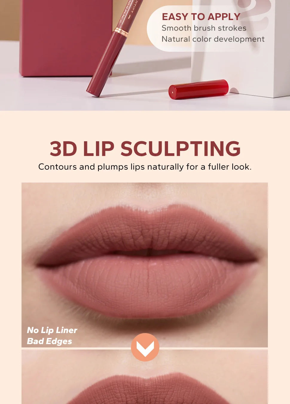 6pcs Matte Dual-Ended Lip Liner Pencils Set Long-Lasting Non-Drying Perfect for Lining Filling Lips Versatile for All Skin Typ