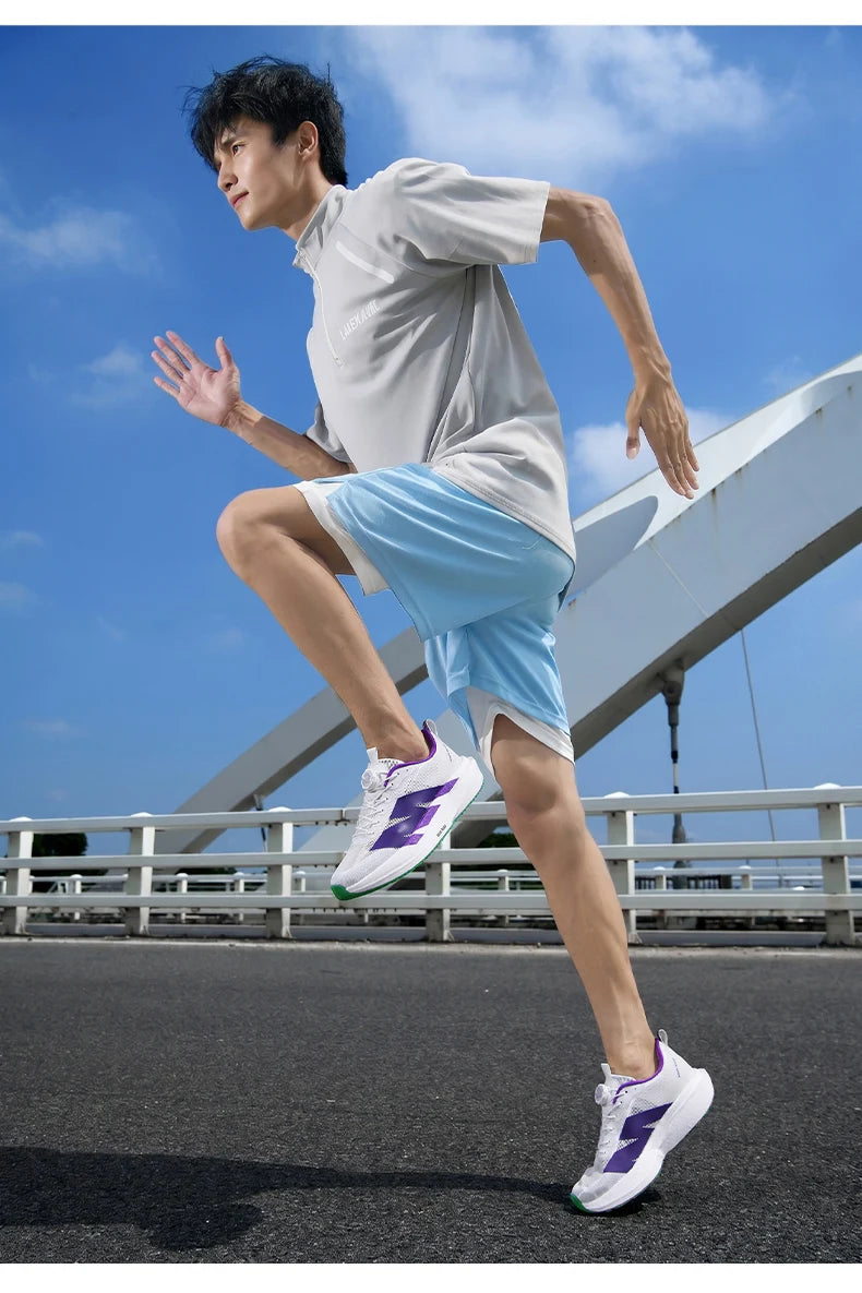 Men's Running Shoes Rotating Buckle Jogging Foam Carbon Plate Cushioning Women's Training Shoes Sneakers