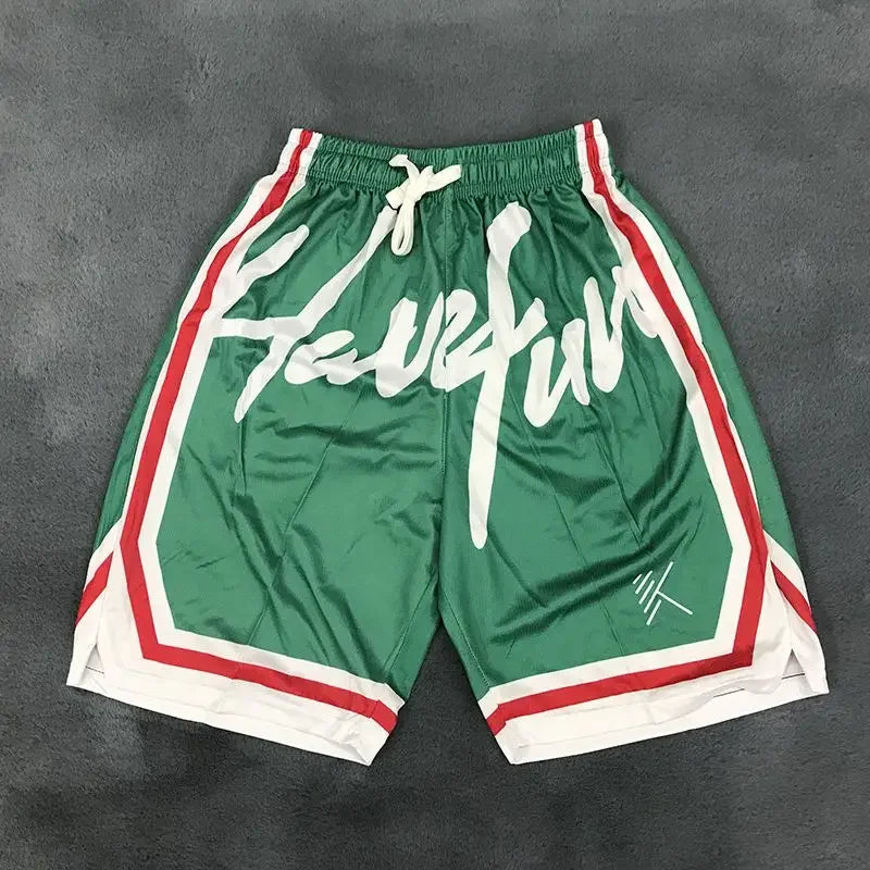 Man Short Pants Gym Shorts for Men Korean Style Training Sweat Basketball Green Casual Hot Deals Stylish New in Pant 2025 Summer